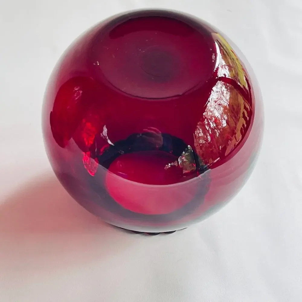 Anchor Hocking Royal Ruby Scalloped Edge Vases 9” & 3 3/4”